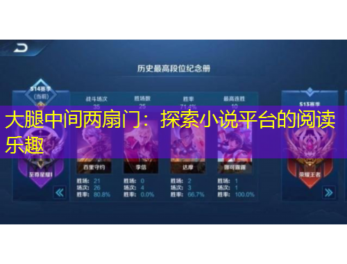 大腿中間兩扇門：探索小說平臺的閱讀樂趣