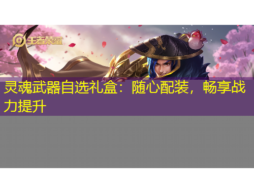 靈魂武器自選禮盒：隨心配裝，暢享戰(zhàn)力提升
