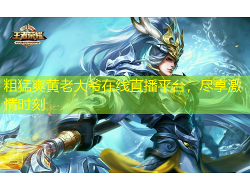 粗猛爽黃老大爺在線直播平臺，盡享激情時刻