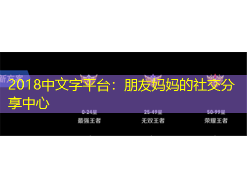 2018中文字平臺：朋友媽媽的社交分享中心