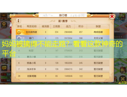 媽媽被搞得不能走路？看看這款神奇的平臺