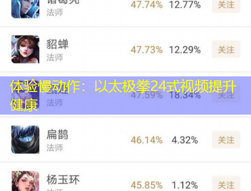 體驗(yàn)慢動作：以太極拳24式視頻提升健康