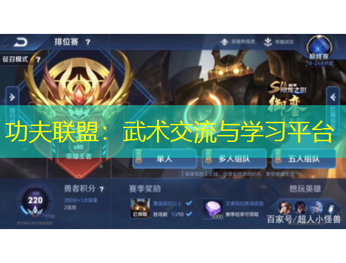 功夫聯(lián)盟：武術(shù)交流與學(xué)習(xí)平臺(tái)