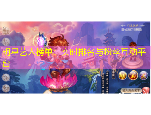 明星藝人榜單：實時排名與粉絲互動平臺