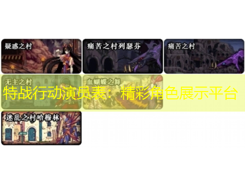 特戰(zhàn)行動(dòng)演員表：精彩角色展示平臺(tái)